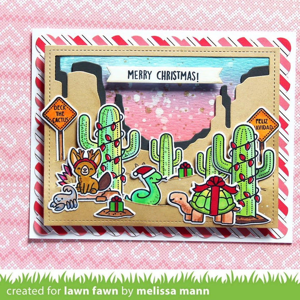 Lawn Fawn Christmas in the Desert STAMPtember Exclusive Stamp and Die Set