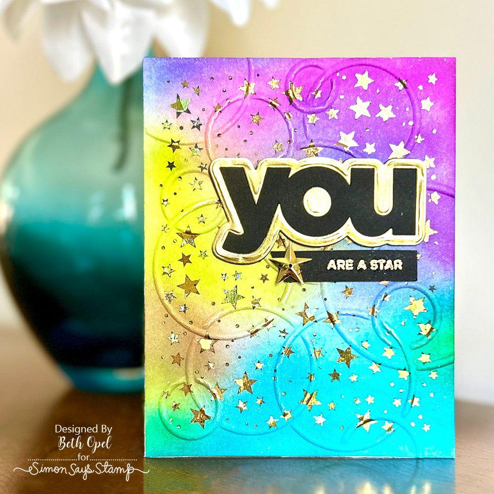 Simon Says Stamp Foil Transfer Cards Starry Sky 1013sf Cheering For You Encouragement Card