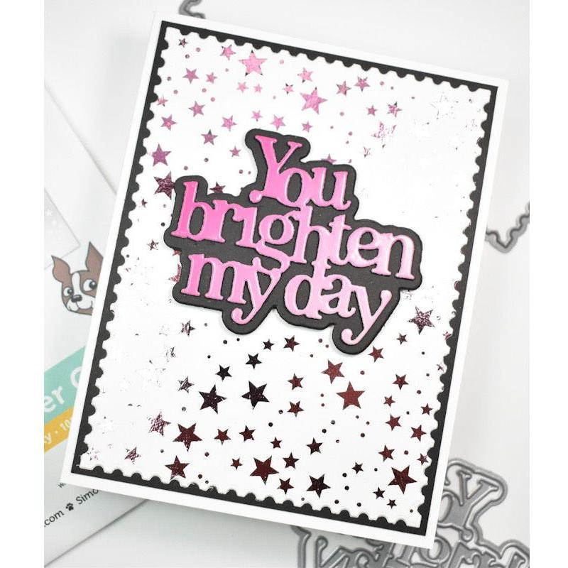 Simon Says Stamp Foil Transfer Cards Starry Sky 1013sf Cheering For You Brighten My Day Card | color-code:ALT04