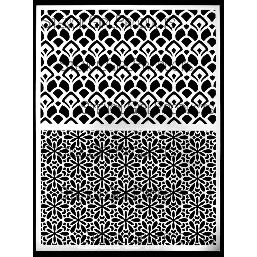 StencilGirl Flower Meshed Stencil ll1033