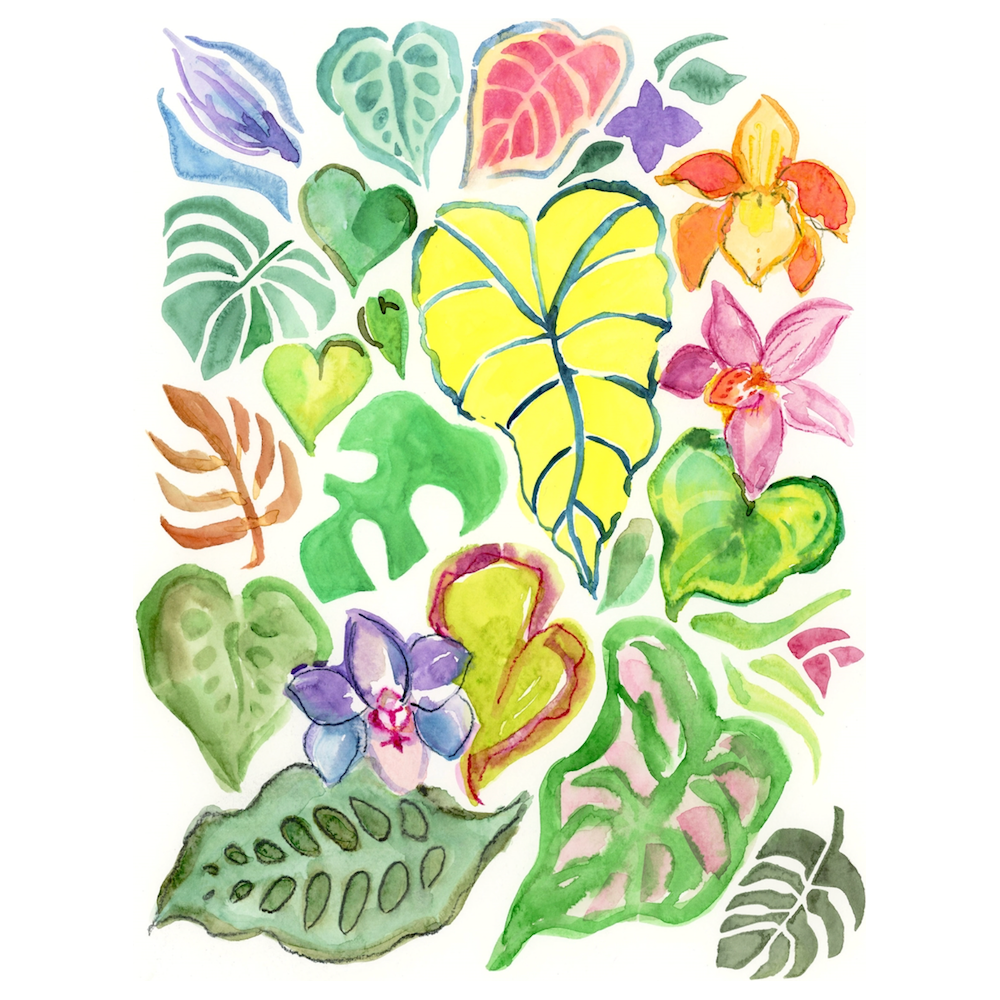 StencilGirl Monstera Large Stencil ll1032 bright