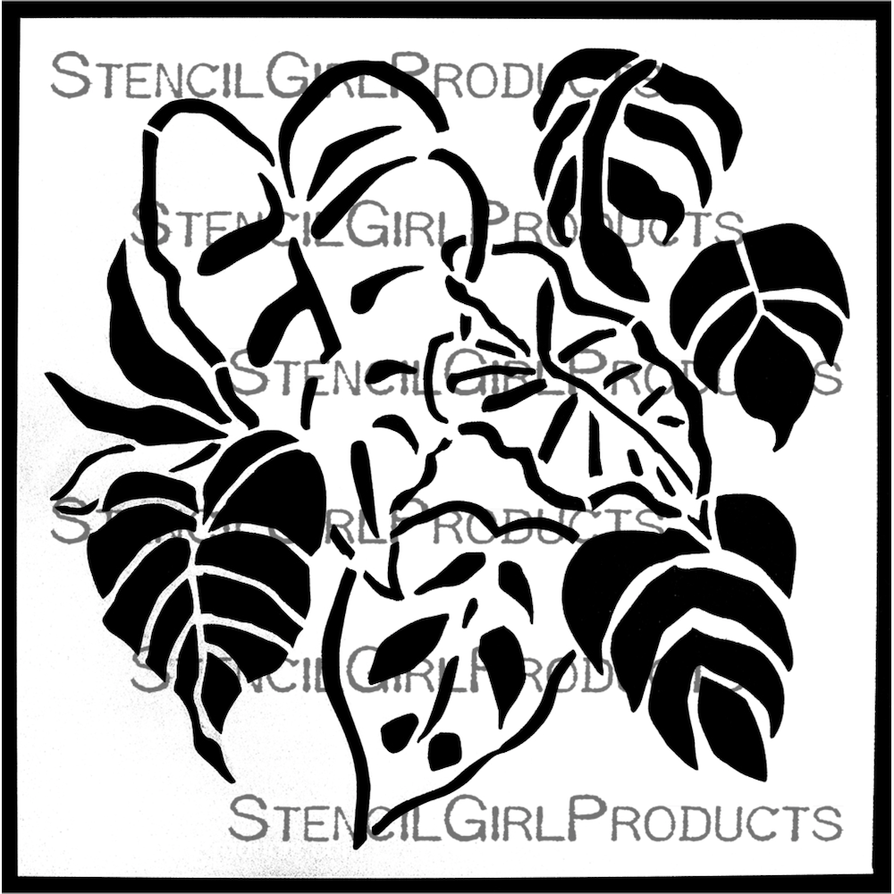 StencilGirl Monstera Leaves Stencil sa1001