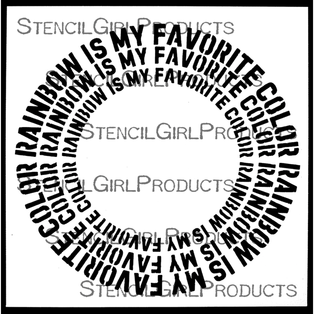 StencilGirl Rainbow Circle Stencil sa1003