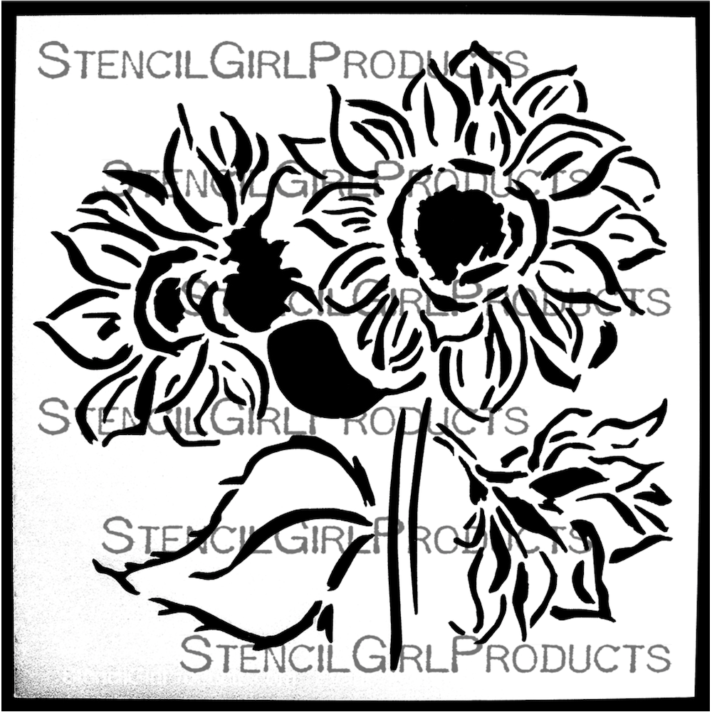 StencilGirl Sunflowers Stencil sa1002