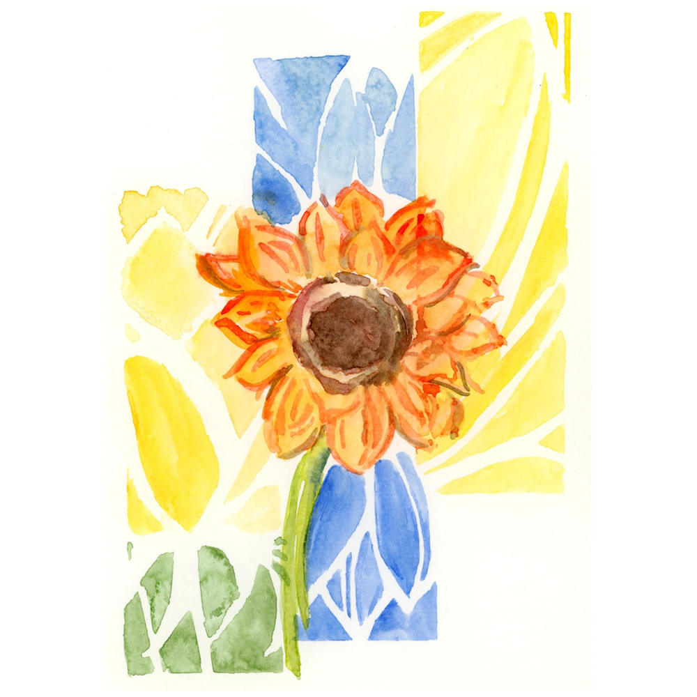 StencilGirl Sunflowers Stencil sa1002 flower