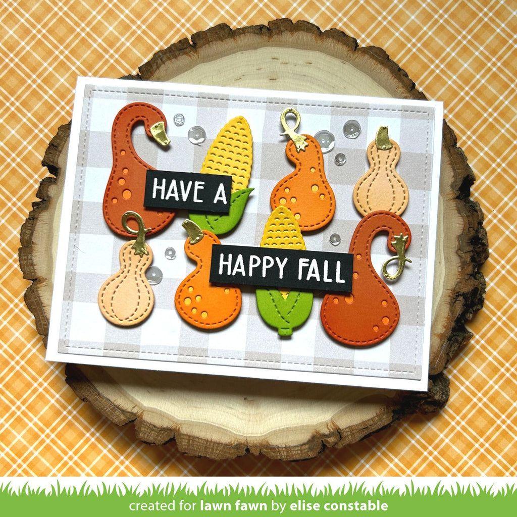 Lawn Fawn Stitched Gourds Dies lf3246 happy fall