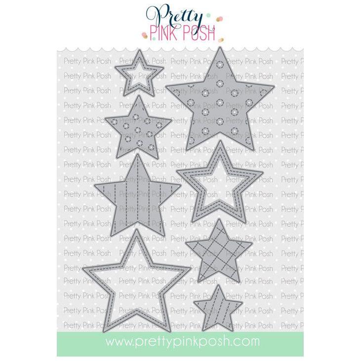 Pretty Pink Posh Stitched Stars Dies