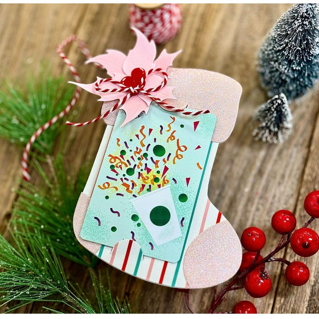 Simon Says Stamp Stocking Gift Card Holder Wafer Dies 1205sd DieCember Christmas Gift Card Holder