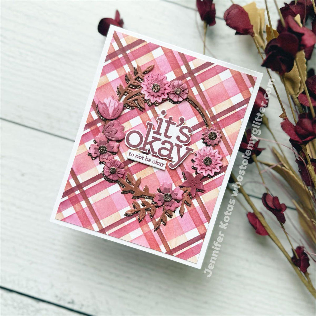 Simon Says Stamp Stencils Stripes and Plaid Builder 1048st Stamptember Friend Card | color-code:ALT03