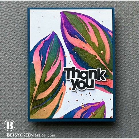 Simon Says Stamp Stencils Stromanthe 1052mt Stamptember Thank You Card | color-code:ALT01