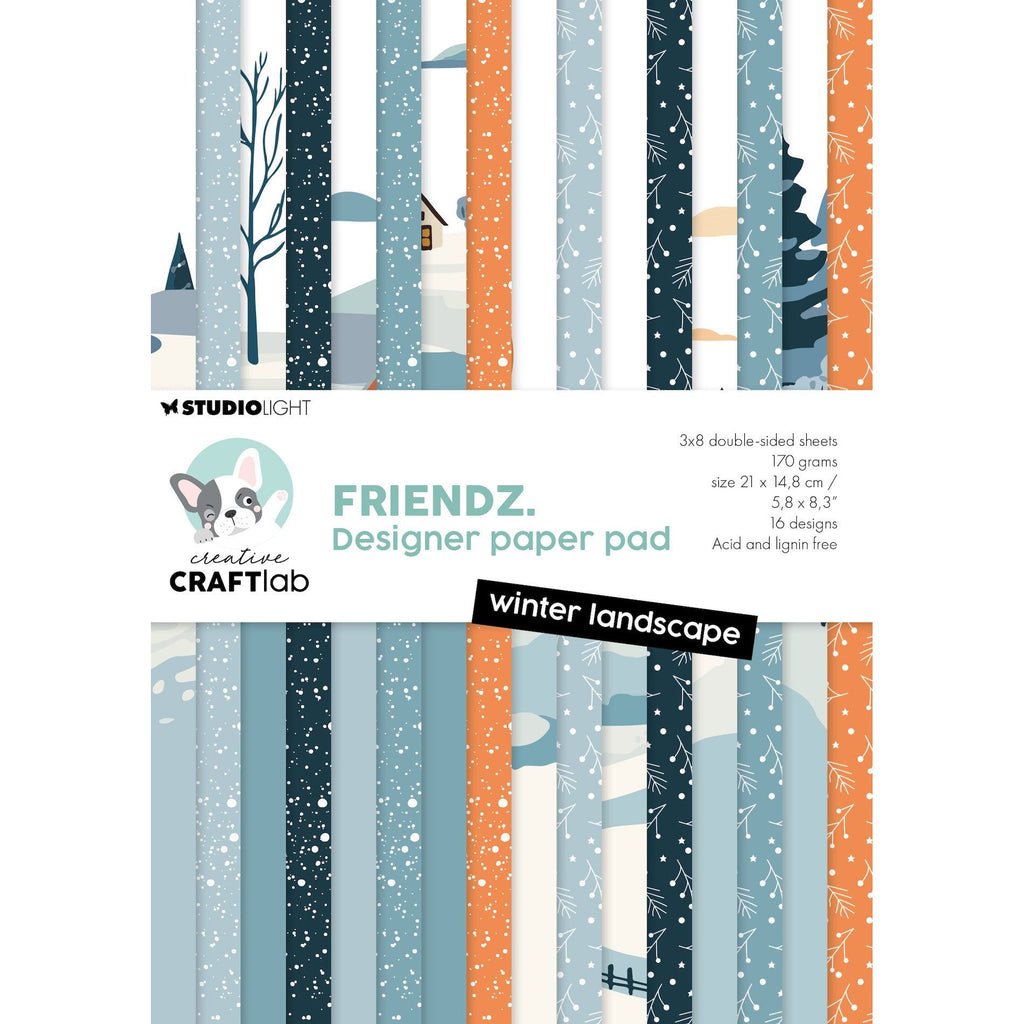 Studio Light Winter Landscape Friendz Paper Pad ccl-fr-dpp226