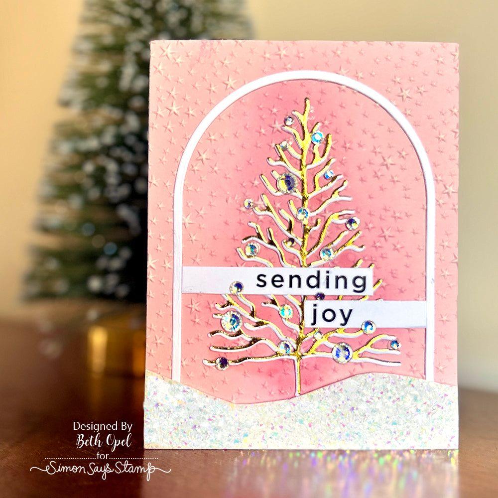 Simon Says Stamp Stylized Tree Wafer Dies 1152sd Sweet Wishes Christmas Card | color-code:ALT03