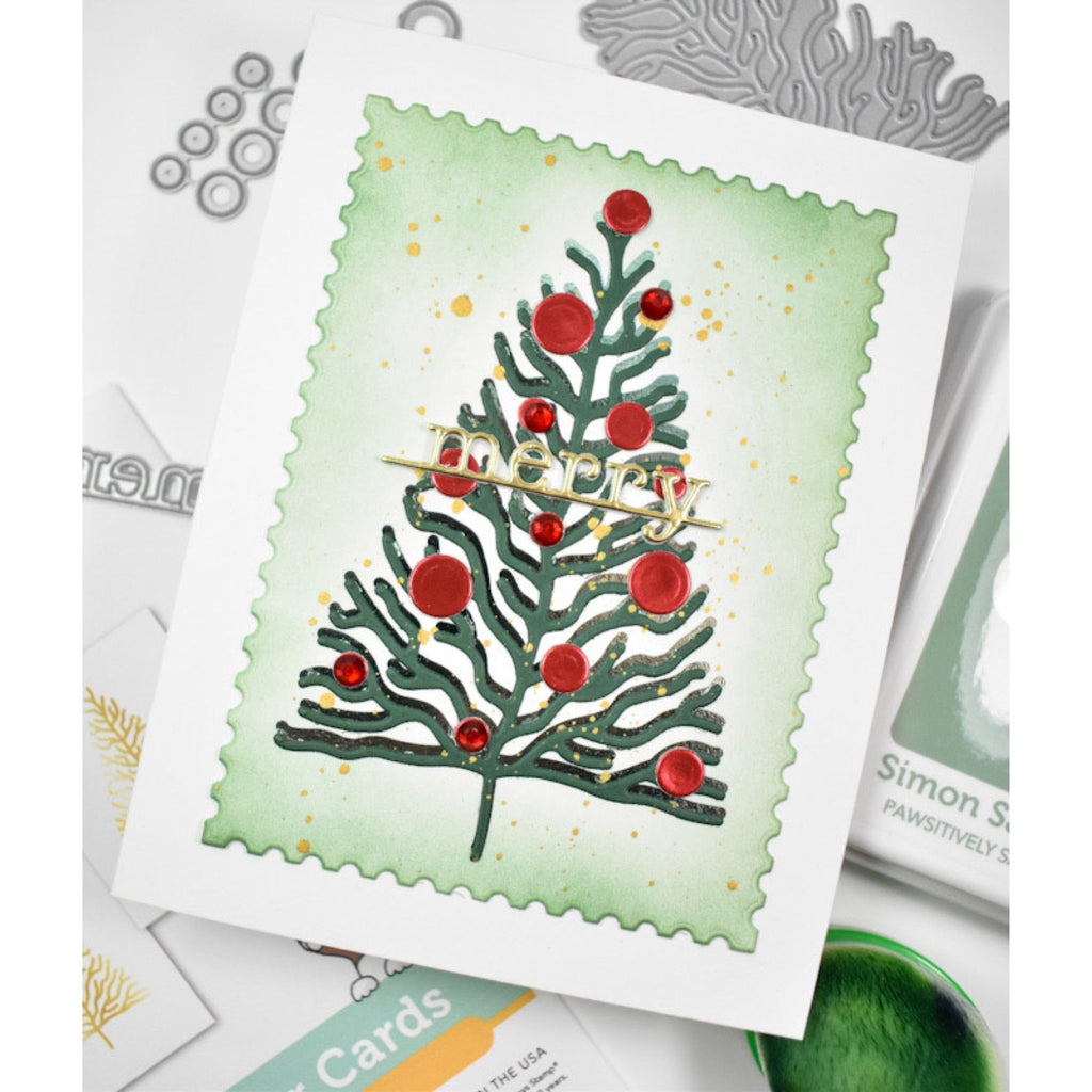 Simon Says Stamp Stylized Tree Wafer Dies 1152sd Sweet Wishes Christmas Card