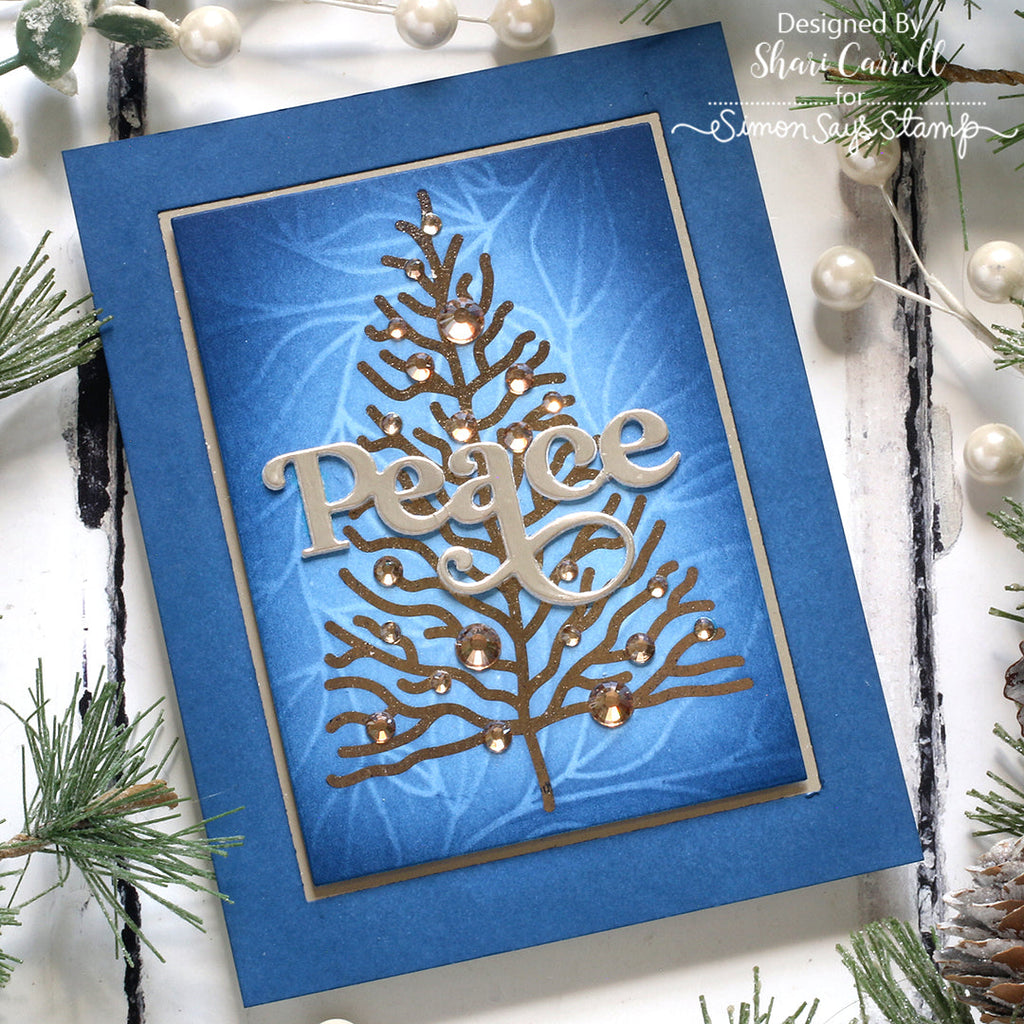 Simon Says Stamp Foil Transfer Cards Stylized Tree 1014sf Sweet Wishes Christmas Card