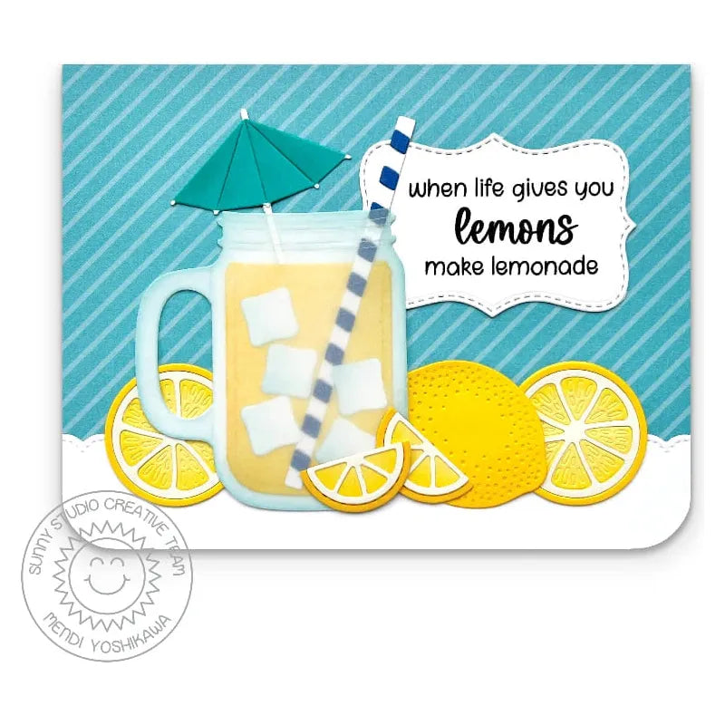 Sunny Studio Limitless Labels 1 Craft Dies ssdie-378 lemonade