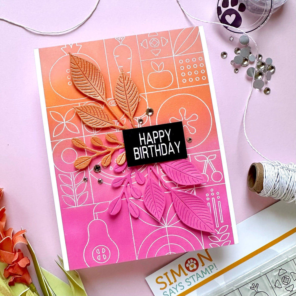 Simon Says Clear Stamps Summer Fruit Tiles 2062ssc Sunny Vibes Birthday Card