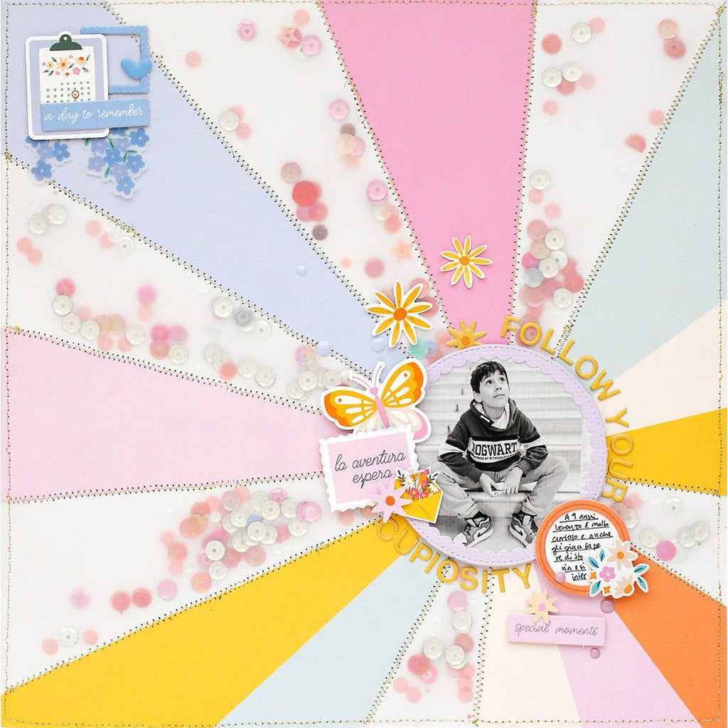 Pinkfresh Studio The Simple Things Enamel Dots 226124 Follow Your Curiosity Layout | color-code:ALT02