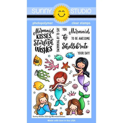 Sunny Studio Mermaid Kisses Clear Stamps sscl-373