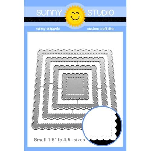 Sunny Studio Scalloped Square 1 Small Craft Dies ssdie-380