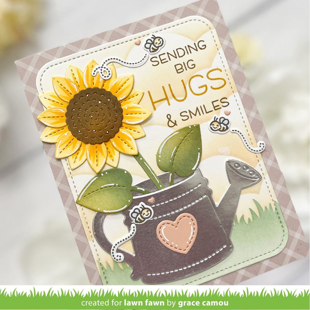 Lawn Fawn Sunny Sunflower Dies lf3529 Sending Big Hugs