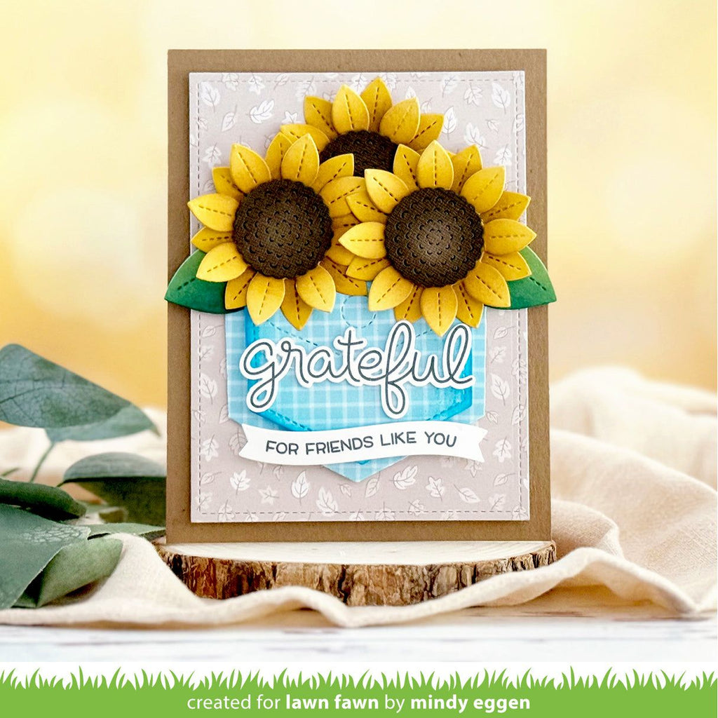 Lawn Fawn Sunny Sunflower Dies lf3529 Grateful | color-code:alt1