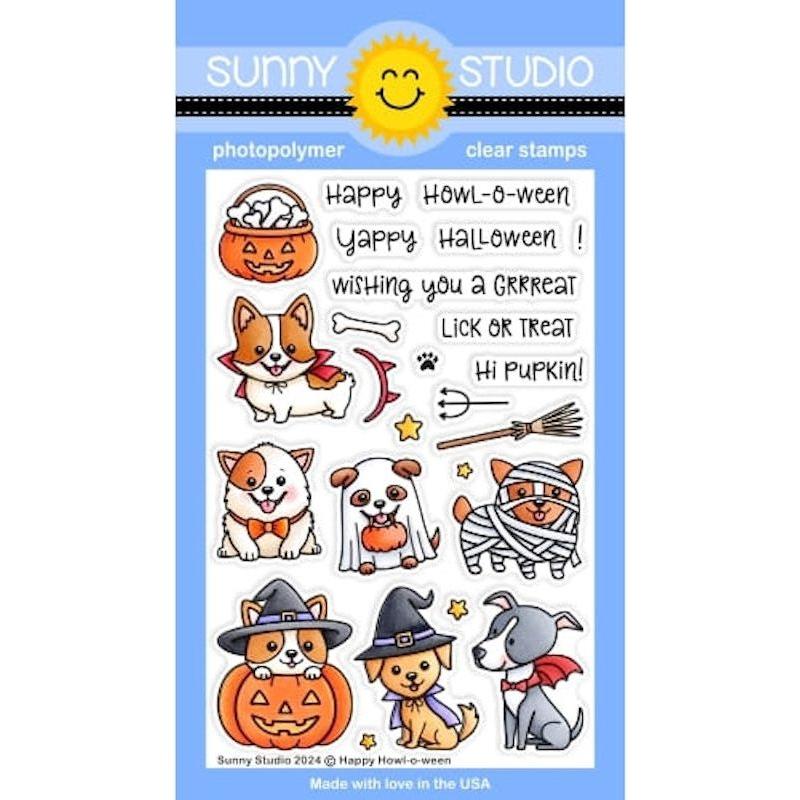 Sunny Studio Happy Howl-o-ween Clear Stamp Set sscl-376