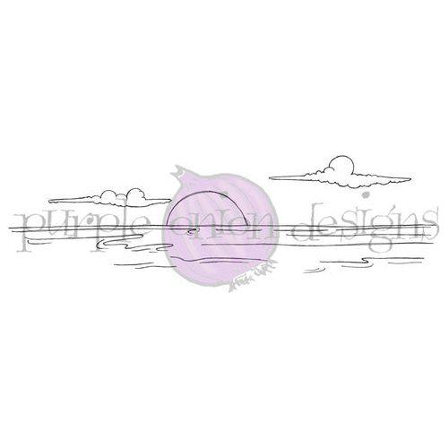 Purple Onion Designs Sunrise Sunset Cling Stamp pod1320