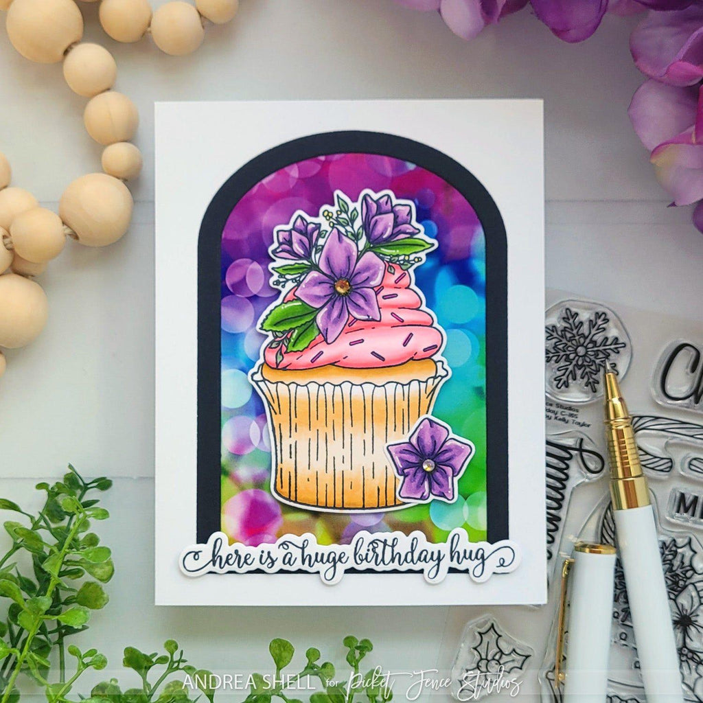 Picket Fence Studios Swanky Sentiments: Birthday Stamps and Dies Bundle birthday hug