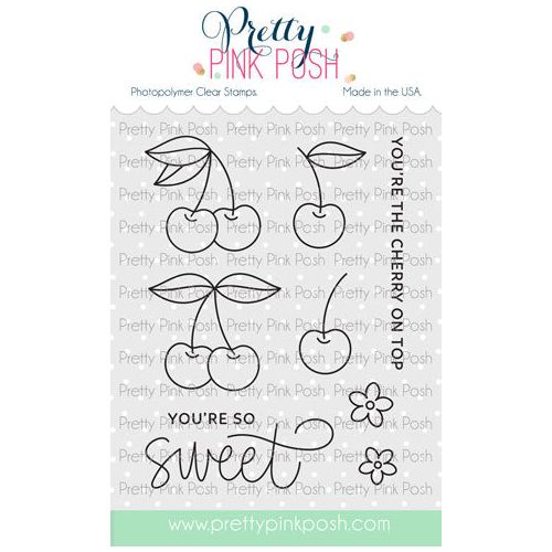 Pretty Pink Posh SWEET CHERRIES Clear Stamps