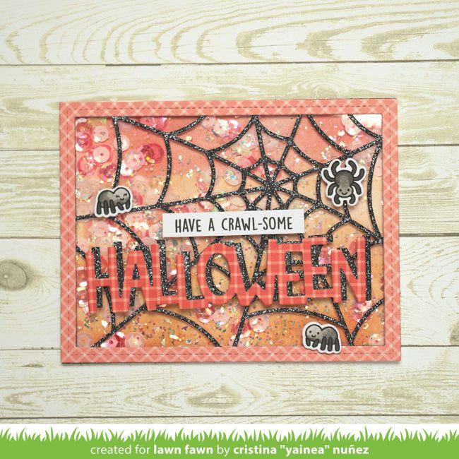 Lawn Fawn Sweet Spiders Stamps and Dies Set Crawl-some