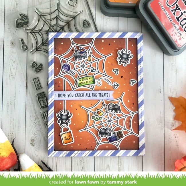 Lawn Fawn Sweet Spiders Stamps Dies Coloring Stencil Set Catch All the Treats