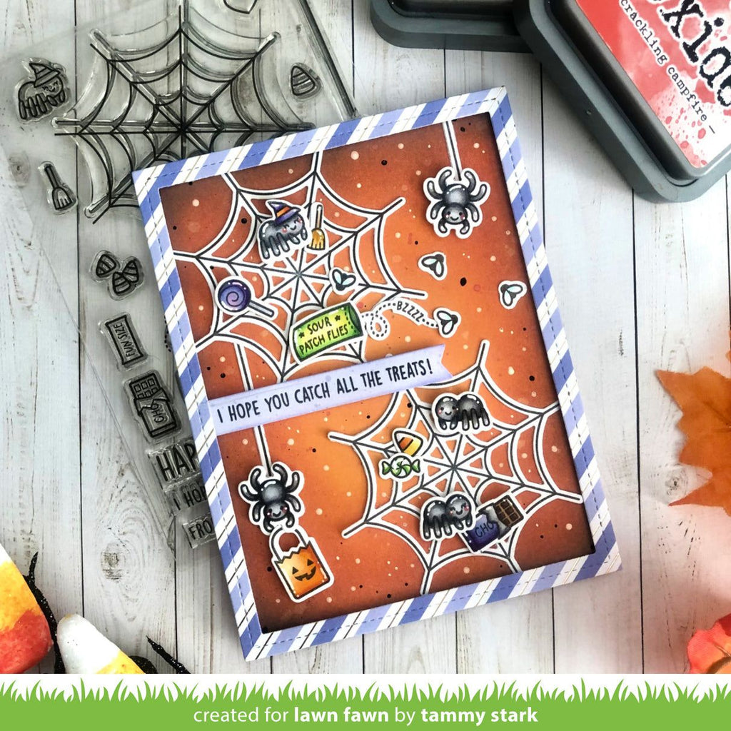 Lawn Fawn Sweet Spiders Add-On Clear Stamps lf3494 Catch All the Treats