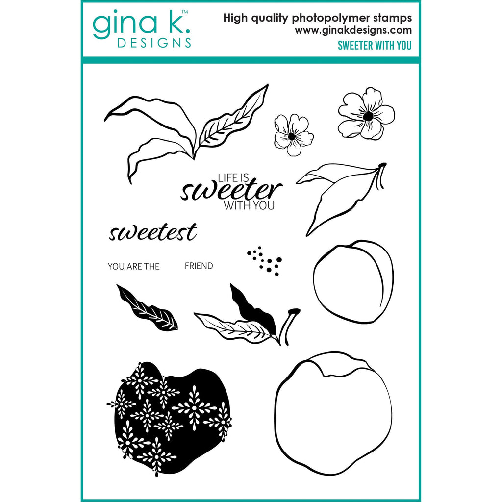 Gina K Designs Sweeter with You Clear Stamps and Dies Bundle lhdie0429 stamps only