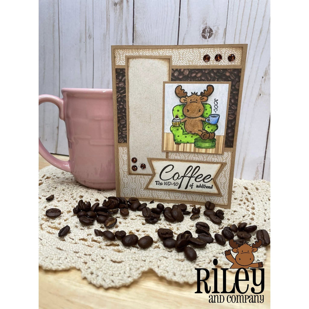 Riley And Company Funny Bones WD-40 Cling Rubber Stamp rwd-1149 Relax