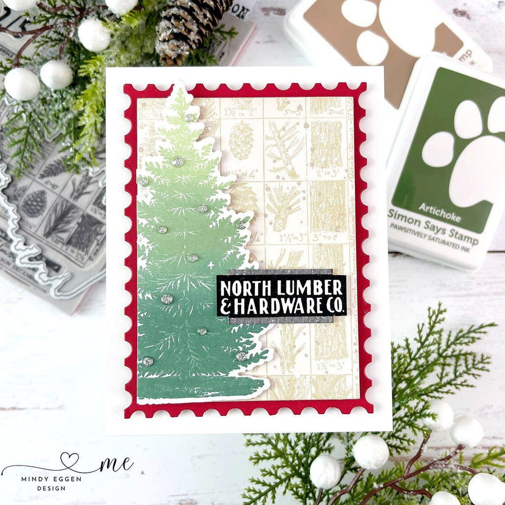 Simon Says Stamp Winter Woodlands Wafer Die sss476 Christmas Card | color-code:ALT04