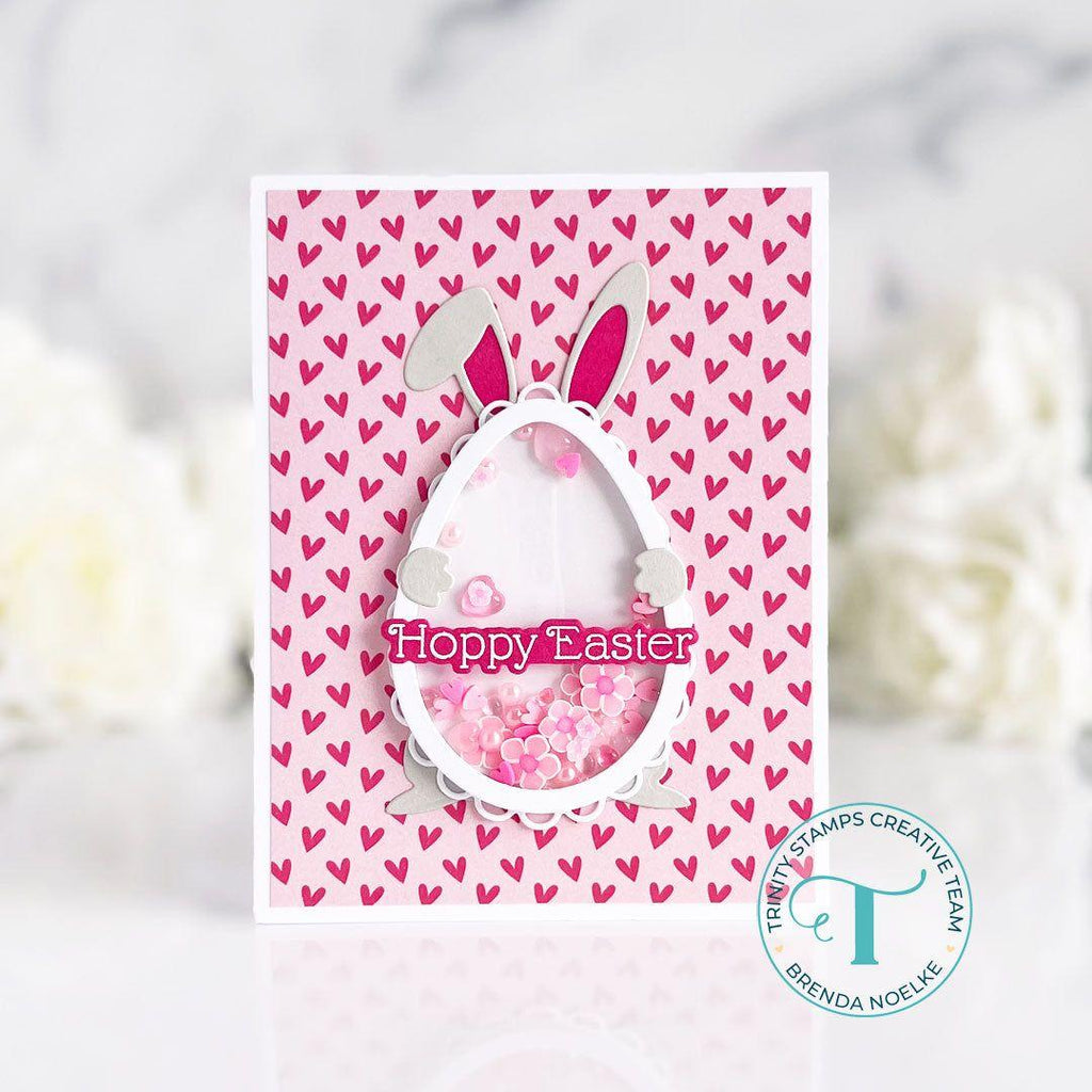 Trinity Stamps Baby Bunny Clear Stamp Set tps-232 Bunny Egg Shaker Card | color-code:ALT02