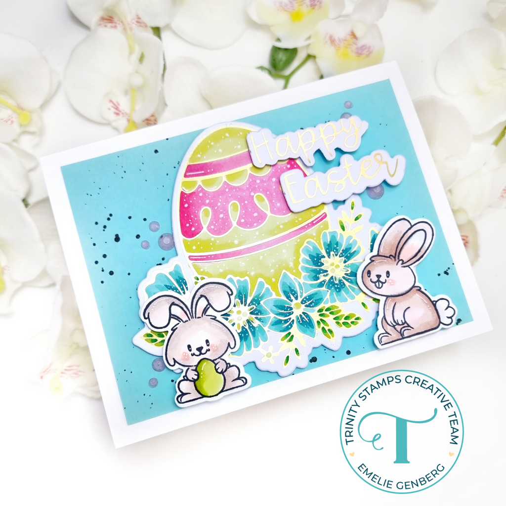 Trinity Stamps Hip Hop Hooray Dies tmd-c315 Bright Happy Easter Card