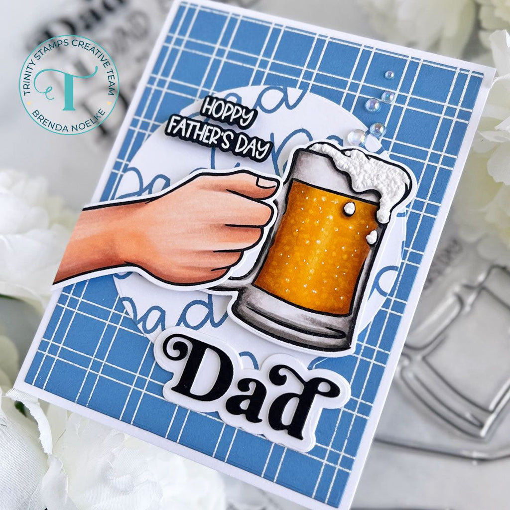 Trinity Stamps Here’s to Brew Coordinating Die Set tmd-c246 Happy Father's Day Beer Card