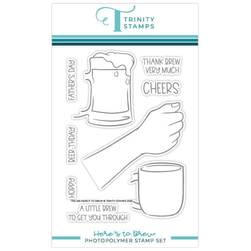 Trinity Stamps Here's To Brew Clear Stamp Set tps-246