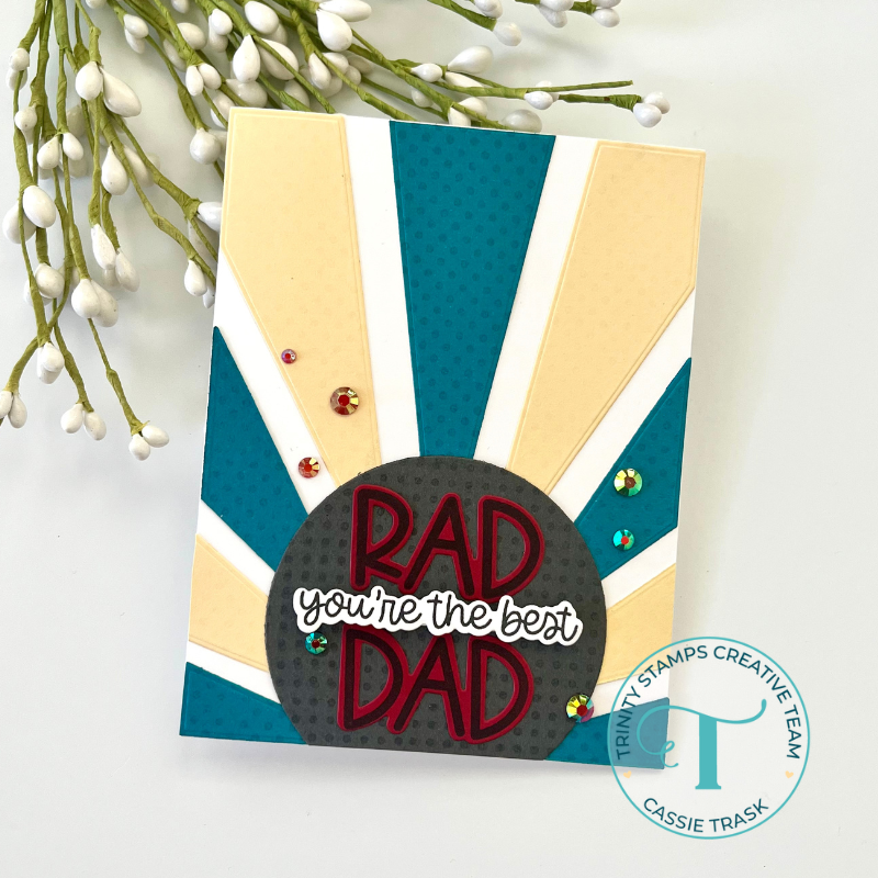 Trinity Stamps Rad Dad Clear Stamp and Die Set tps-248 Father's Day Sunshine Rays Card