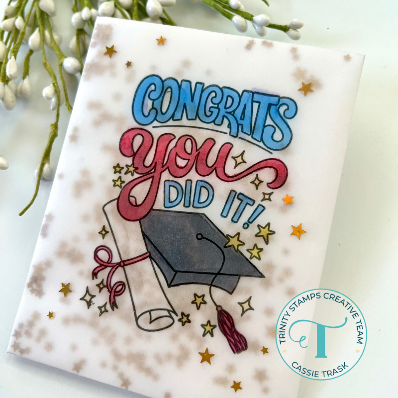 Trinity Stamps You Did It, Grad Clear Stamp Set tps-249 Star Shaker Graduation Card