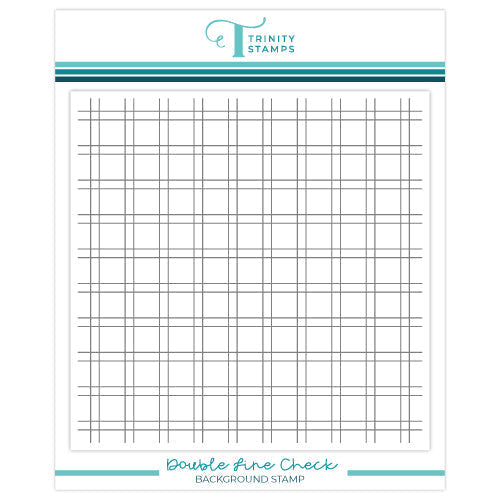 Trinity Stamps Double Line Check Background Stamp tps-253