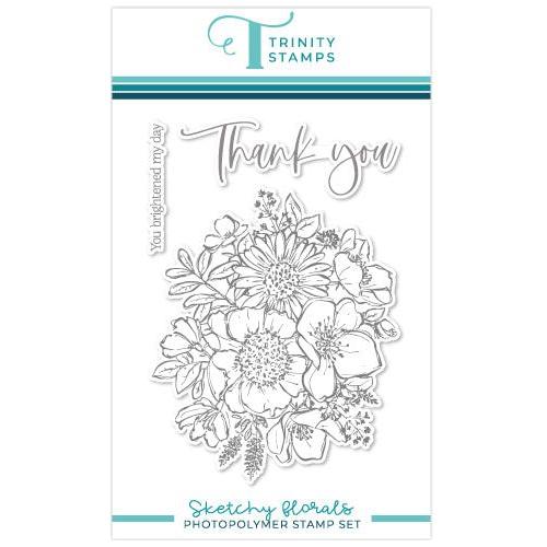 Trinity Stamps Sketchy Florals Clear Stamps tps-269