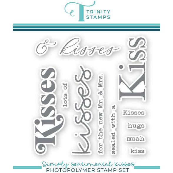 Trinity Stamps Simply Sentimental Kisses Clear Stamp Set tps-304