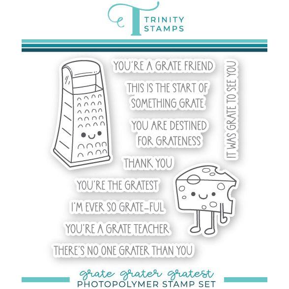 Trinity Stamps Grate, Grater, Gratest Clear Stamp Set tps-306