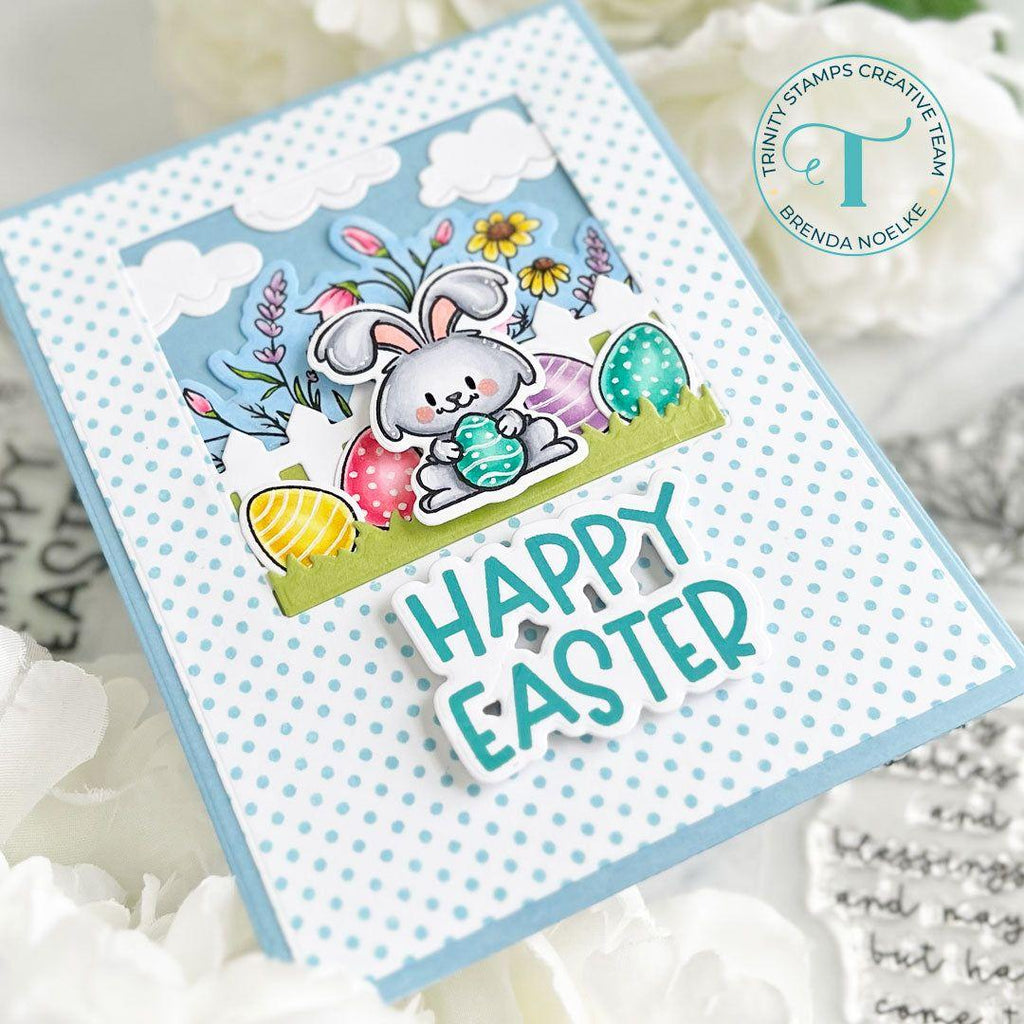 Trinity Stamps Hip Hop Hooray Clear Stamps tps-315 Cute Bunny Easter Card