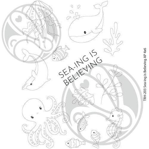 The Rabbit Hole Designs Sea-ing is Believing Clear Stamps TRH-203