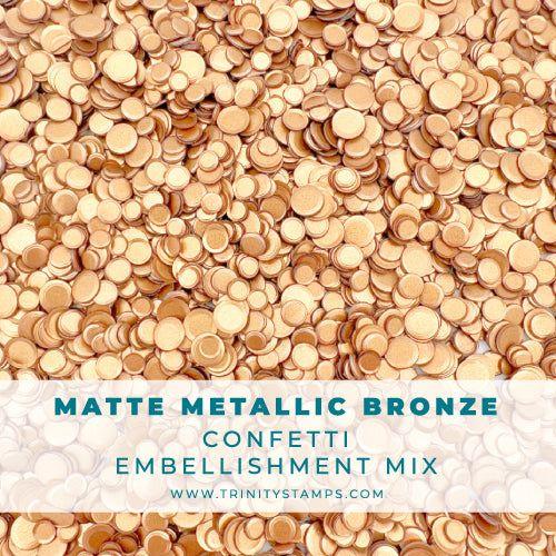 Trinity Stamps Matte Metallic Confetti Embellishment Bundle bronze