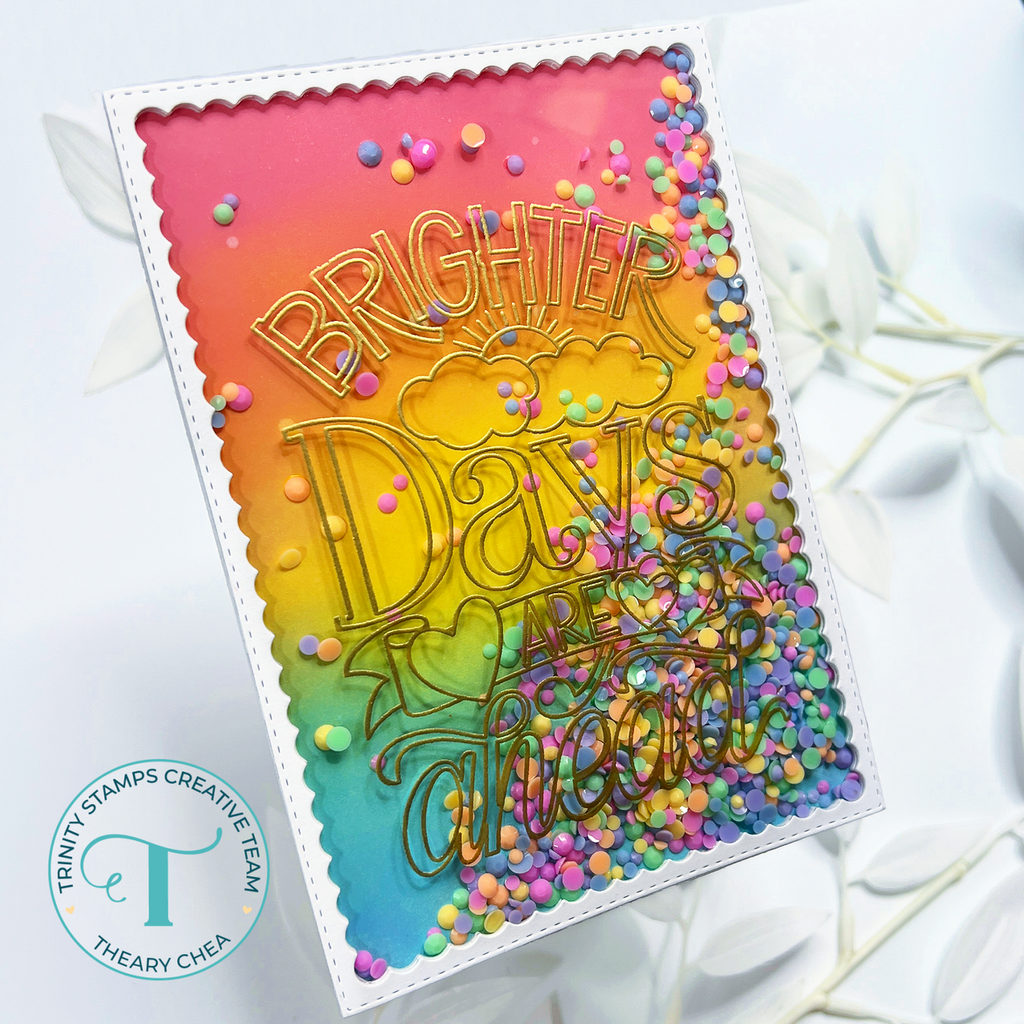 Trinity Stamps Pulled Taffy Opaque Rhinestone Embellishment Mix emb-0147 Brighter Days Are Ahead Card