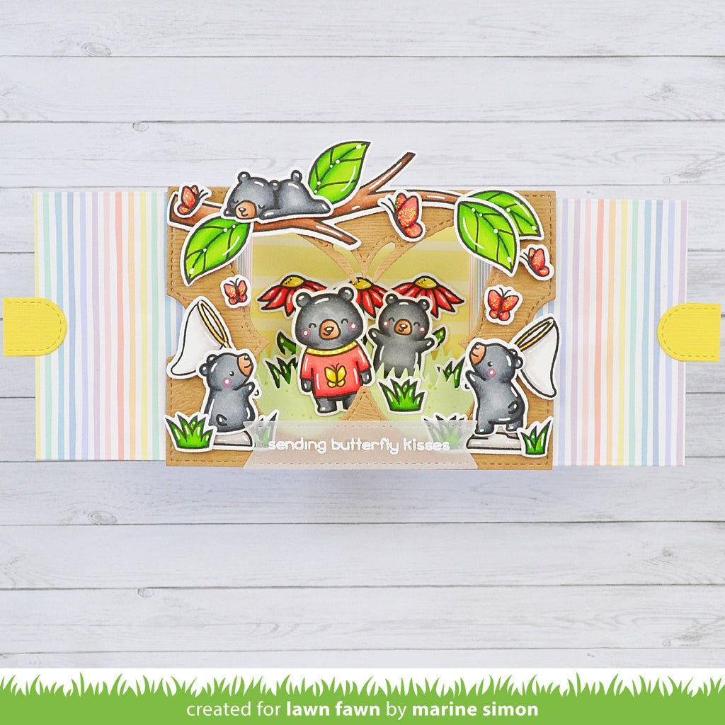 Lawn Fawn Ta-Da! Diorama! Simple Hillside and Grassy Inserts Dies lf3371 butterfly kisses